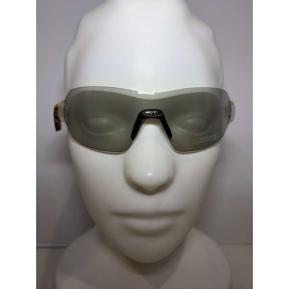 New NOS Ryders Via R650-003 Photochromatic Cycling Glasses Gray Lens Clear Frame